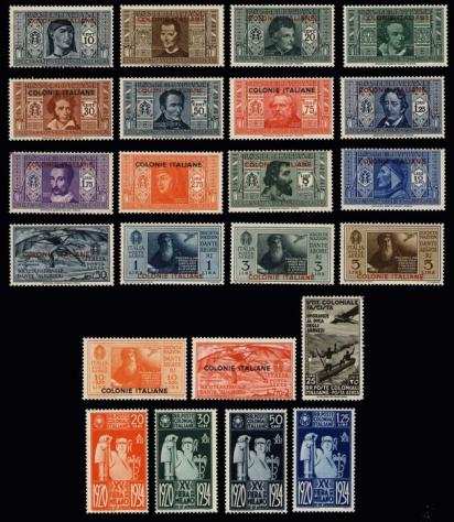 Italia - colonie (questioni generali) 19321934 - 3 serie, 23 valori - Sassone 1122-4245-A813-A30