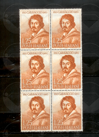 ITALIA francobolli in blocco di 6 - 1960