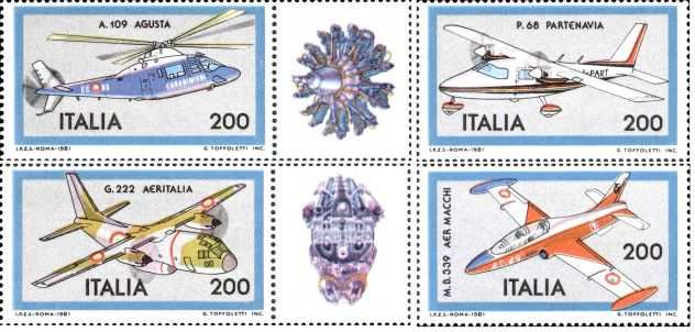 ITALIA francobolli serie AEREI