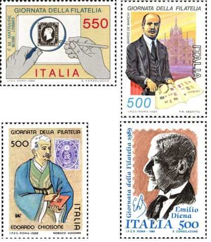 ITALIA francobolli serie GIORNATA FILATELIA