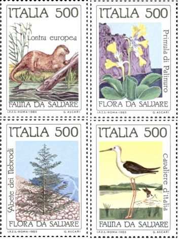 ITALIA francobolli serie SALVAGUARDIA NATURA