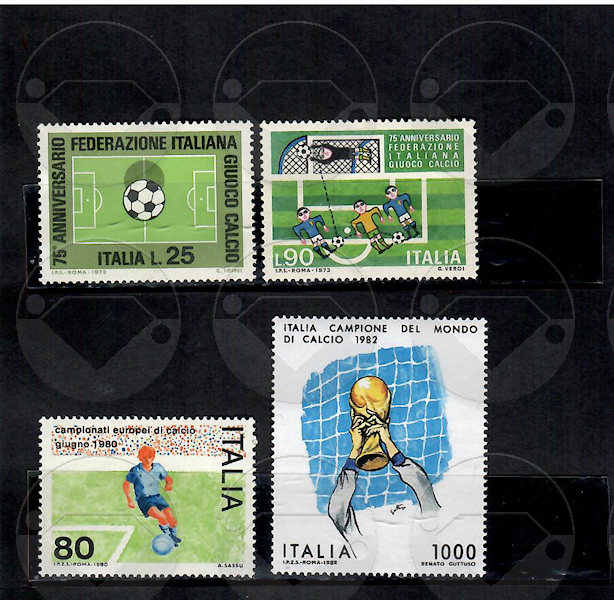 ITALIA francobolli serie SPORT-CALCIO 1973-2001
