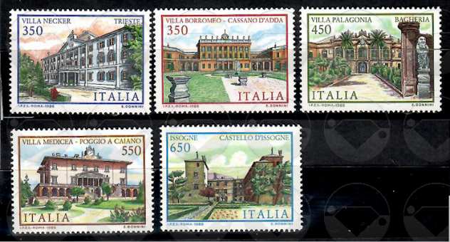 ITALIA francobolli serie VILLE 1980-1986