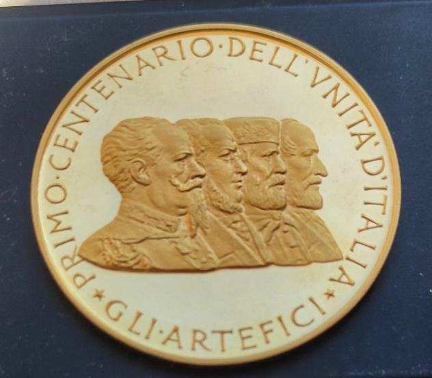 Italia. Gold medal 1961 opus Giampaoli Centenario Unitagrave dItalia (104,7 gr. Gold 900)