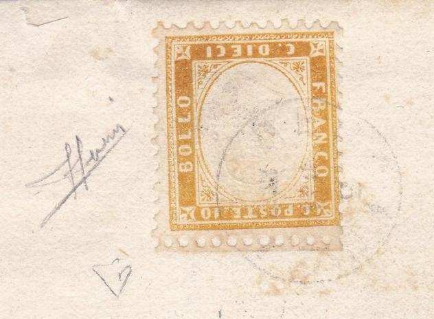 Italia Regno 1862 - 10 cent su lettera per Pistoia - Sassone n. 1
