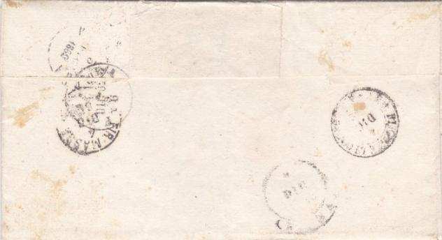 Italia Regno 1862 - 10 cent su lettera per Pistoia - Sassone n. 1