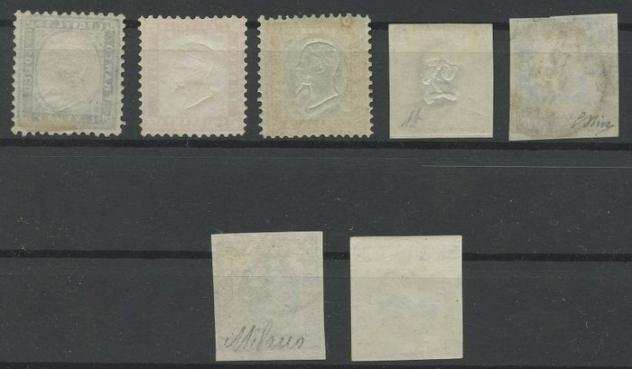 Italia Regno 18621863 - Selezione del periodo di francobolli nuovi ed usati - Sassone N. 2-4, 10-13