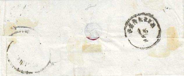 Italia Regno 1863 - lettera spedita da (Modena) il 15263 per Venezia - affrancatura mista (catalogo Zanaria-Serra - Sassone 13Ea15