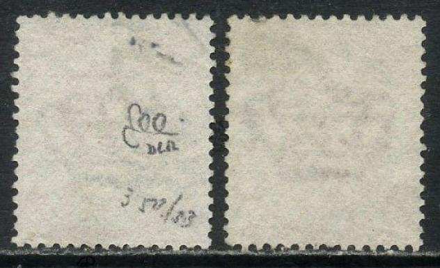 Italia Regno 1863 - Vittorio Emanuele II, 2 lire nelle tirature di Londra e Torino. Certificato - Sassone N. T22L22