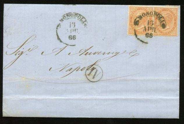 Italia Regno 18641866 - 15 lettere e un frontespizio con affrancature del periodo