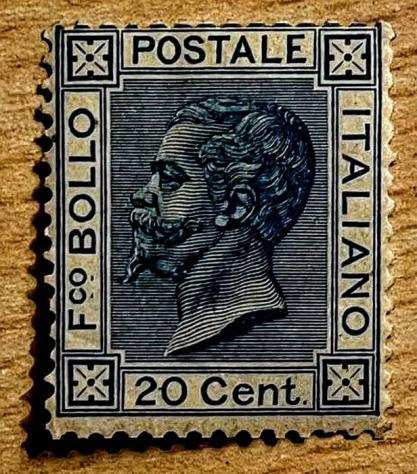 Italia Regno 18671867 - Francobollo Regno 1867 Vittorio Emanuele II Torino T26.cent 20 - Sassone T 26