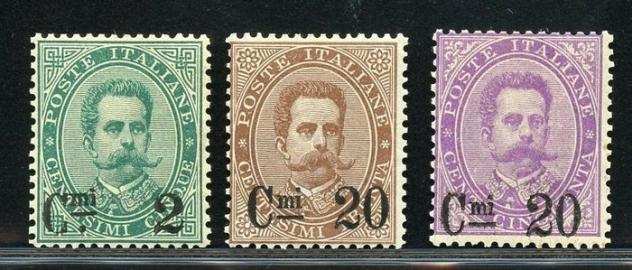 Italia Regno 1890 - Sovrastampati con nuovo valore - Sassone NN. 5658