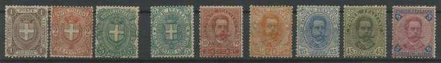 Italia Regno 18911897 - Effige di Umberto I terza serie e Stemma di Savoia le due complete nuove con gomma - Sassone S.8-S.9