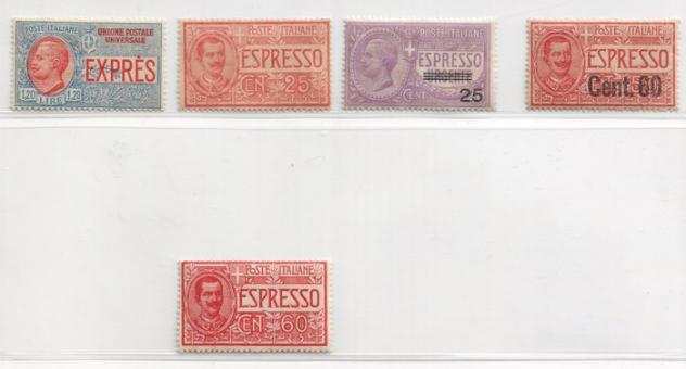 Italia Regno 19031922 - Espressi del periodo, firmati Vignati - Sassone 2023