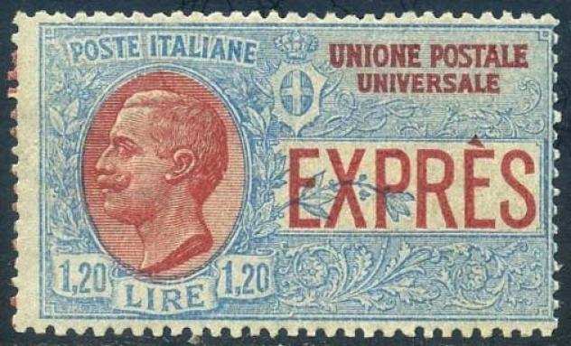 Italia Regno 1922 - Vittorio Emanuele II, espresso Lire 1,20 non emesso. - Sassone E8