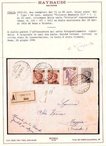 Italia Regno 19231924 - Vittoria sovrastampato  Michetti - SASSONE 135157161