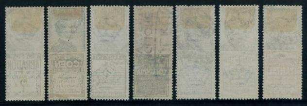 Italia Regno 19241925 - Pubblicitari - insieme di 7 valori. - Sassone n. 45  7  910  15  18