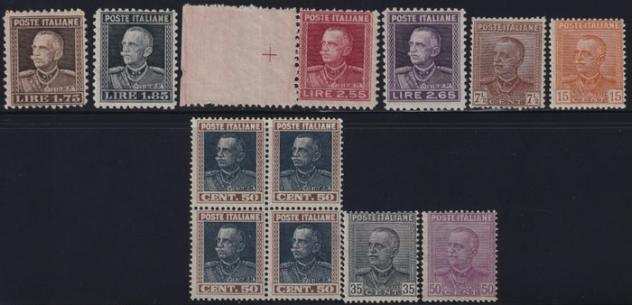 Italia Regno - 1929 Parmeggiani 4 Serie Complete Sass S.454750  n.218 quartina MNH Spl