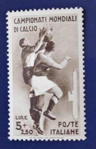 Italia Regno 1934 - 2deg campionato mondiale di calcio - ordinaria alto valore e serie posta aerea MNH