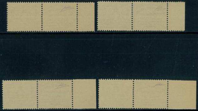 Italia Regno 1936 - Assicurativi per Pacchi 4 valori della serietta. Cert. R. Diena - Sassone N. 1113  15