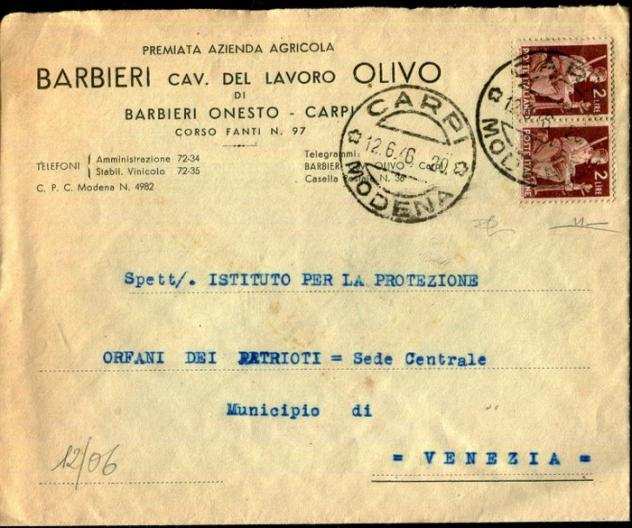 Italia Regno di Umberto IIdeg. 1946 - Ultimo Giorno del Regno di Umberto IIdeg - Sassone 552