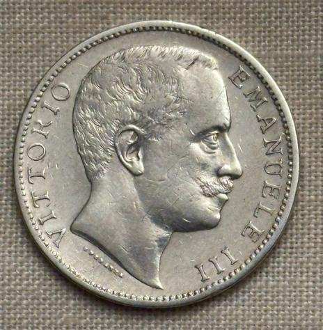 Italia, Regno drsquoItalia. Vittorio Emanuele III di Savoia (1900-1946). 2 Lire 1905 quotAquila Sabaudaquot
