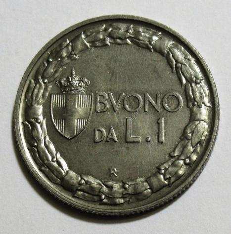 Italia, Regno drsquoItalia. Vittorio Emanuele III di Savoia (1900-1946). Buono da 1 Lira 1926