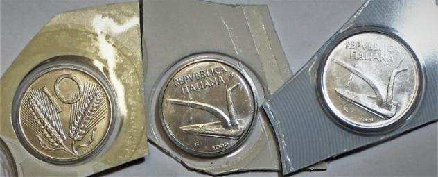 Italia, Repubblica Italiana. 10 Lire 19682001 quotSpigaquot FDC (Serie completa di 34 monete)