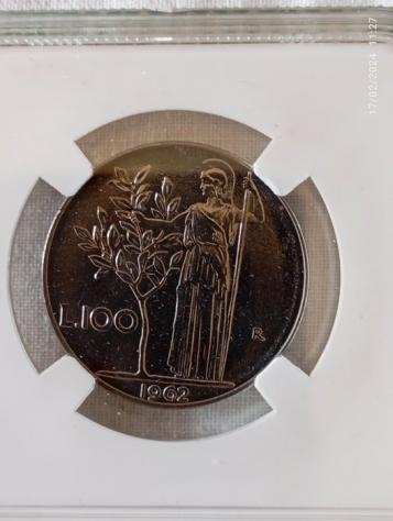 Italia, Repubblica Italiana. 100 Lire 1962