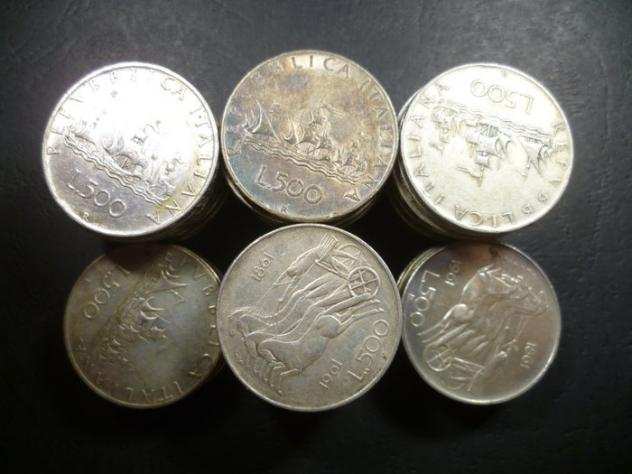 Italia, Repubblica Italiana. 500 Lire 19581966 (50 monete)
