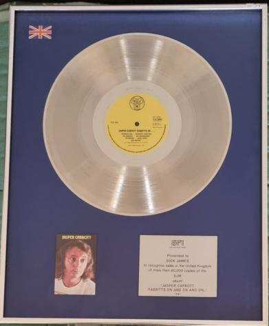 JASPER CARROTT BPI Silver Album Record Award - Oggetto decorativo - 1981