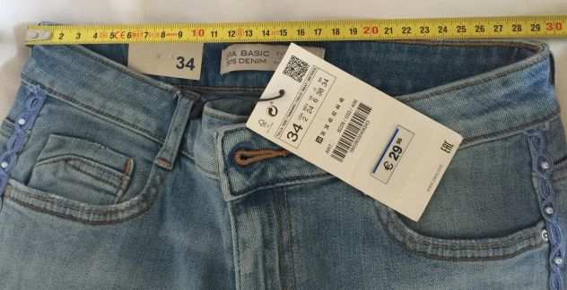 Jeans Zara skinny elasticizzati tg 34 blu nuovi con cartellino
