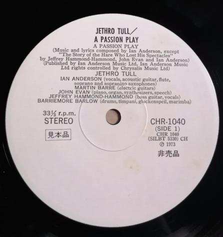 Jethro Tull - A passion play. Promo Japan white label - Album LP (oggetto singolo) - Prima stampa, Promozionale, Stampa giapponese - 1973