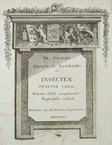 Johann Heinrich Sulzer  Carl Linnaeus  Johann Rudolph Schellenberg - Abgekuumlrzte Geschichte der Insecten - 1776