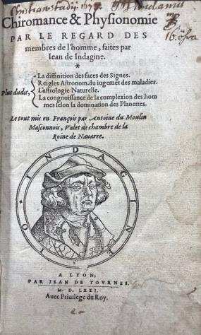 Johannes de Indagine (1467-1537) - Chiromance amp Physionomie par le regard des membres de lhomme - 1571