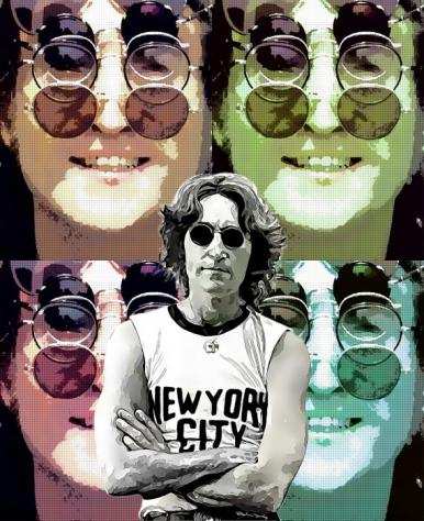 John Lennon, Fine Art Giclee - Artist Raffaele De Leo - Limited Edition nr. 715 - Opera drsquoarte  Dipinto -