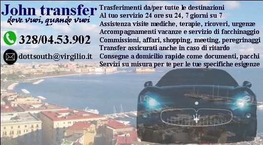 John transfer, autista privato 24h su 24