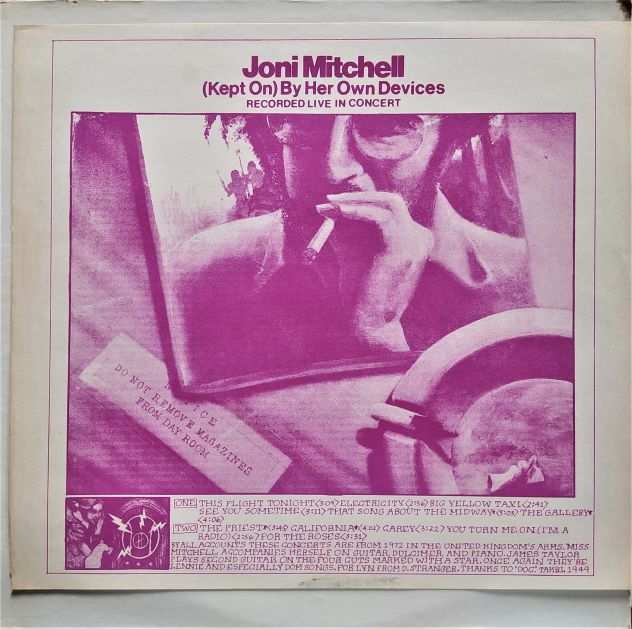 Joni Mitchell-(KeptOn)-By Her Devices-Recorded Live in Concert- LP 1972