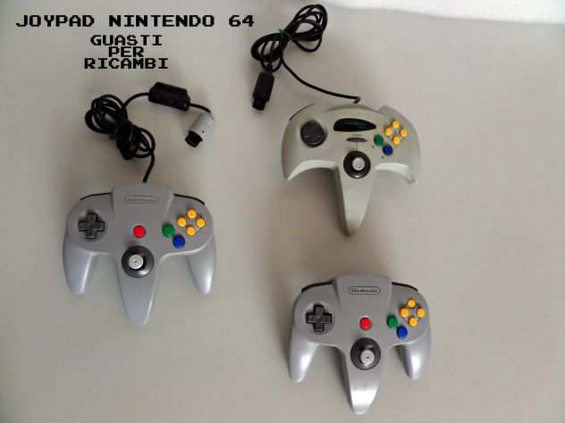 Joypad per Nintendo 64 guasti per ricambi.