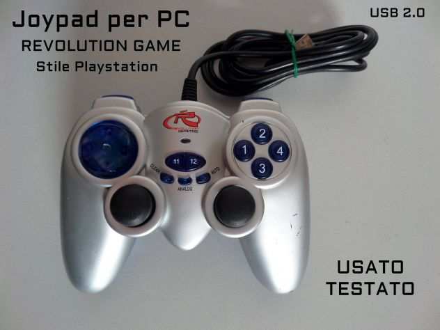 Joypad per PC (stile playstation) con levette  vibrazione, spin. USB