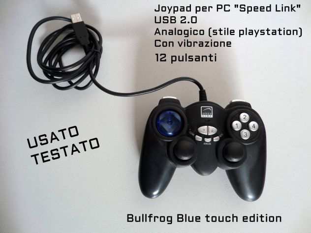 Joypad per PC USB 2.0 quot12 pulsantiquot Speed Link (Usato)