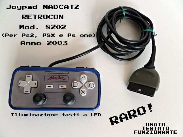 Joypad RetroCON Madcatz per Playstation (Psx,Ps2 e Ps One) RARO