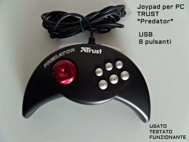 Joypad TRUST quotPredatorquot per PC (USB) 8 pulsanti