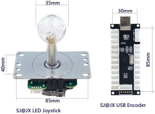 Joystick Arcade LED Professionali Bartop Cabinato