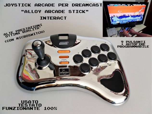 Joystick ARCADE per Dreamcast SEGA , Alloy Arcade Stick, INTERACT