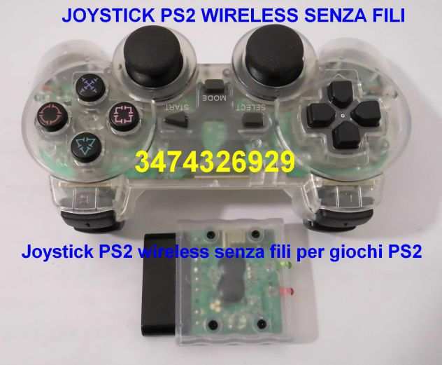 Joystick PS2 wireless senza fili per giochi PS2