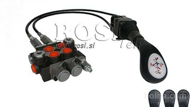 JOYSTICK SENPER TASTO CON UNA TRECCIA 1 met. IN VALVOLA IDRAULICA 2xP40 lit.