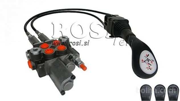 JOYSTICK SENPER TASTO CON UNA TRECCIA 1 met. IN VALVOLA IDRAULICA 2xP40 lit.