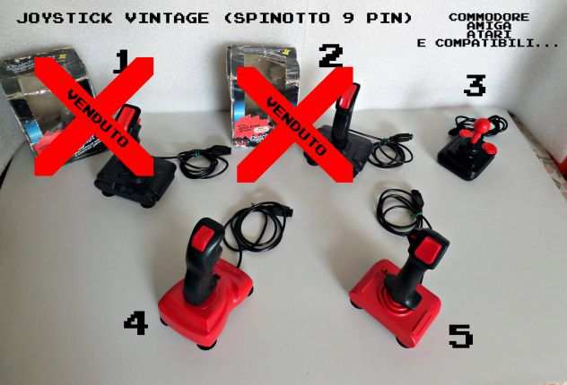 Joystick vintage Commodore, Amiga, (spinotto 9 PIN)