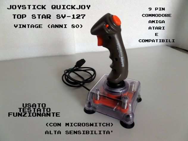 Joystick vintage Quickjoy Top Star SV-127 per Commodore, Amiga, Atari...